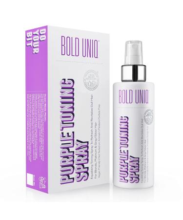 Bold Uniq Blonde Toner Spray & Purple Shampoo Bundle. Remove Brassy Yellow tones in Blonde Platinum & Gray/Silver Hair. Paraben & Sulfate Free. Vegan & Cruelty Free. - Buy Online on GoSupps.com
