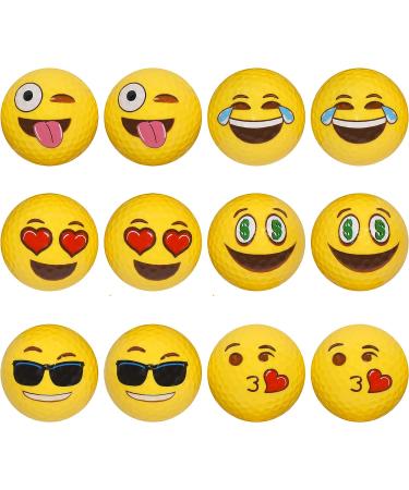 Emoji Universe 2 Ply Professional Practice Golf Balls - Set of 12 Emoji Balls for Chipping and Putting - Perfect Gift for Golf Enthusiasts on Father's Day, Mother's Day, and Holidays - Buy Online on GoSupps.com