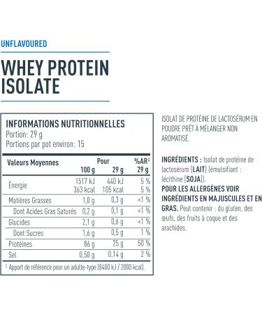  Isopure Isopure Whey Isolate Protein Flavourless High Protein with 25g per Serving Low Sugars No Artificial Flavors or Sweeteners  - Buy Online on GoSupps.com