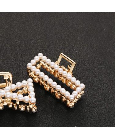Beaupretty 6-Piece Pearl Hair Clamps - Mini Claw Clips for Girls & Women - Elegant Hair Accessories with Golden Line Detailing - Buy Online on GoSupps.com
