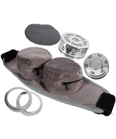 Frcolor 1 set of moxibusion package for waist and belly smoke-free moxa moxa-cleaning package Moxibusion-belt cover from Moxa-fabric Moxibustion device massage stainless steel
