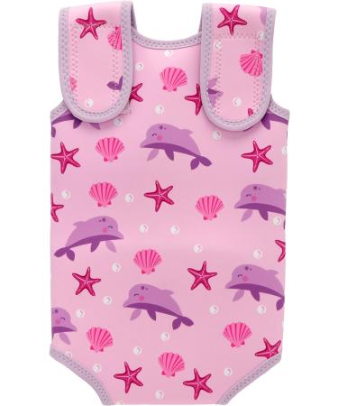 Swimbubs Baby Swimming Wrap Toddler Wetsuit | 6-18 Months | Pink Dolphin Design - Buy Online on GoSupps.com