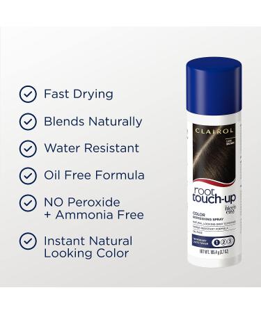 Clairol Root Touch-Up Temporary Spray Dark Brown Hair Color 2 Count - Packaging May Vary - Buy Online on GoSupps.com