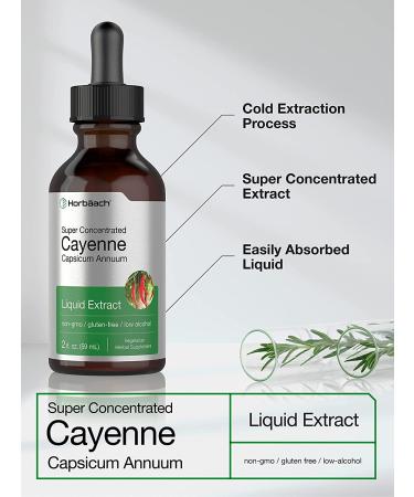 Cayenne Pepper Liquid Extract | 2 fl oz | Low Alcohol Supplement | Vegetarian  Non-GMO  Gluten Free | by Horbaach - Buy Online on GoSupps.com
