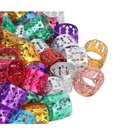 100PC Dreadlocks Pearls - Colorful Aluminum Hair Braid Decorations & Jewelry Accessories for Stylish Hairstyles - Buy Online on GoSupps.com