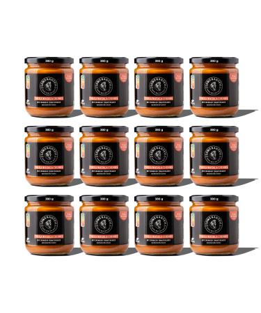 Lion content - Chunky Bowls - Tikka Masala - 12x 380g glass - vegan chicken creamy tomato sauce & Far Eastern spices - without adding sugar + gluten -free - Healthy ready meals with a lot of protein 12