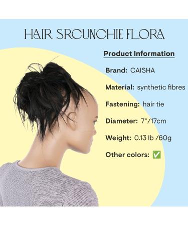 CAISHA Jumbo Hairdumi Dutt - Perfect for Floral Updos & Bridal Hairstyles | Wavy 17cm Hair Gum in Brown Black Mix - Buy Online on GoSupps.com