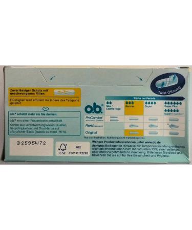 Buy ob Original Tampons Normal - 1 Pack (32 Pieces) | Eco-Friendly & Trusted International Shipping - Buy Online on GoSupps.com