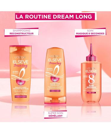 L'Or al Paris - Detangling Care for Long Hair - Protected Lengths - Enriched with Vegetable Keratin + Vitamins + Castor Oil - Elseve Dream Long - 250 ml - Buy Online on GoSupps.com