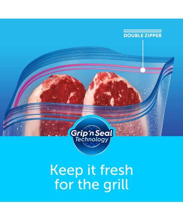 Ziploc Quart Freezer Bags - Grip 'n Seal Technology - 120 Total Bags (30 Count x 4) - Easy Grip for Quick Open & Close - Buy Online on GoSupps.com