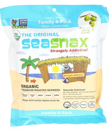 SeaSnax Organic Premium Roasted Seaweed The Original 20 Large Sheets 2.16 oz (60 g)