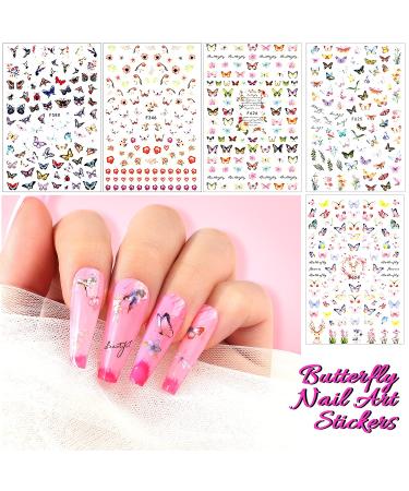 Teenitor Nail Art Brush Set with Dotting Tools, Foil Flakes, Striping Tape, Stickers, Rhinestones & Tweezers - Pink - Buy Online on GoSupps.com