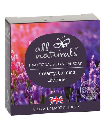 All Naturals Soap Bar for Men for Hand Face and Body | 100% Natural Organic with Virgin Coconut Oil Soothing Cocoa Butter Aromatherapy Essential Oils 100g (Lavender)
