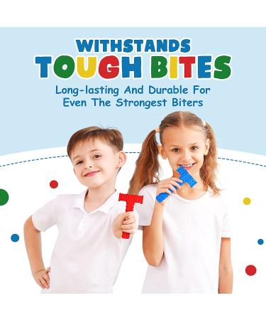 Lull Kids Chewy Tubes Oral Motor Tool - Sensory Chew Toys for Autistic Children - 2 Pack (Blue/Red) - Buy Online on GoSupps.com