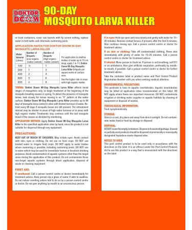 Doktor Doom 90-Day Larva Killer Mosquito/Insect Briquets/Dunks 4-pk - Buy Online on GoSupps.com