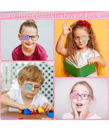 Haysandy Reusable Kids Eye Patches - 4 Pcs in Dino Flower Outer Space & Ice Cream | Comfort & Style for Eye Covering - Buy Online on GoSupps.com