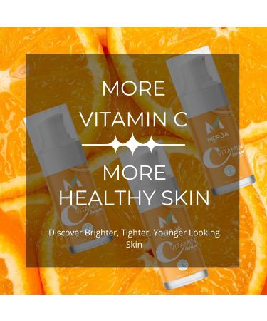 Merja Vegan Vitamin C Serum 25% Concentration 1.01 Fl Oz (Pack of 2) 2.02 Fl Oz (Pack of 1) - Buy Online on GoSupps.com