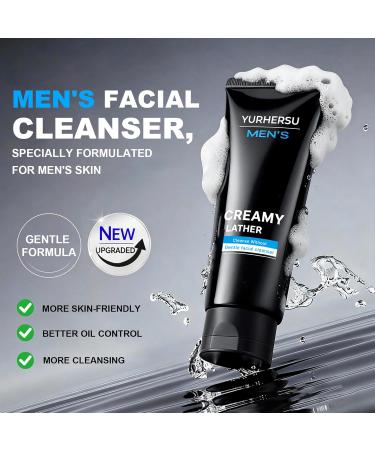 YURHERSU Hydrating Men's Facial Cleanser Moisturizing Gentle Face Wash Remove Face Oil & Dirt Hydrating Cleanser For Normal To Dry Skin Essential Routine Daily Face Wash Men s Skin Care 3.52oz - Buy Online on GoSupps.com