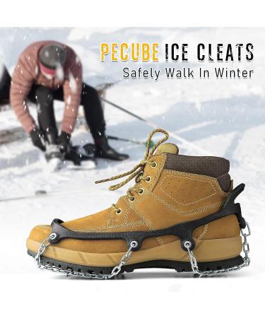 Ice Cleats Crampons Traction Chains for Shoes & Boots - Anti-Slip Grips for Men Women Kids Walking on Snow & Ice - Silver (1 Pair) - Buy Online on GoSupps.com