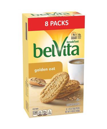 Belvita Golden Oat Breakfast Biscuits - 8 Pack (4 Biscuits per Pack) | 1 Count (Pack of 8) - Buy Online on GoSupps.com