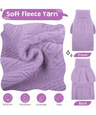 Cit toile Classic Knitted Dog Sweater | Soft & Warm Turtleneck for Small & Medium Dogs | Purple Lila-1 | Perfect for Cold Weather - Buy Online on GoSupps.com