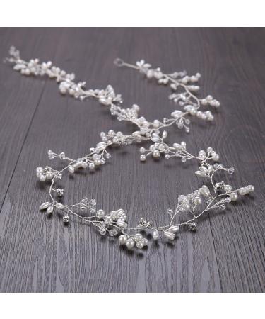 Elegant Rhinestone Hair Wire Wedding Accessories | Silver Crystal Headband for Brides & Bridesmaids - Buy Online on GoSupps.com