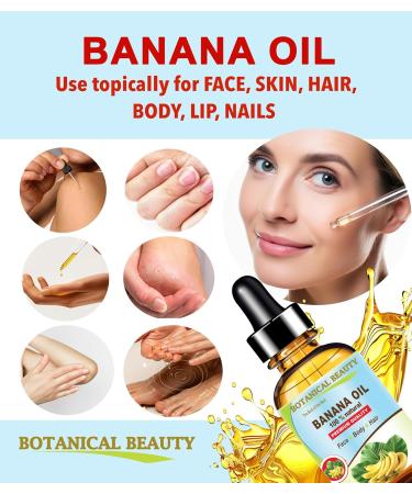 Botanical Beauty BANANA OIL 100% Natural Pure Virgin Unrefined Cold Pressed Carrier Oil for Face Skin Hair Lip Nails for Dry Sensitive Normal Skin 2 Fl Oz 60 ml - Buy Online on GoSupps.com