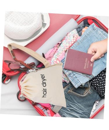 DRESSOOS 2pcs Hair Dryer Storage Bag Hair Dryer Pouch Bag Hairdryer Bag for Travel Bags Wash Bag Beige Fabric - Buy Online on GoSupps.com
