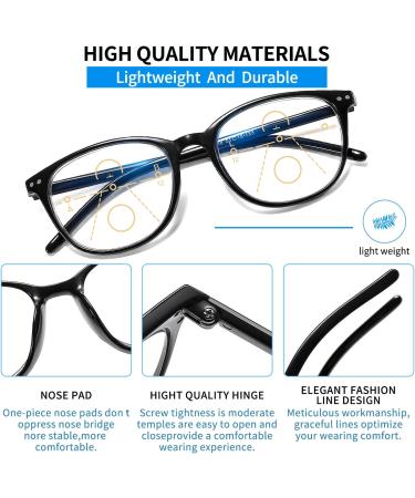 Suertree Bifocal Reading Glasses - Anti-Blue Light Unisex Multi-Focus Visual Aid - Presbyopia Correction - 3PCS +1.50 TZ6008 Black - Buy Online on GoSupps.com