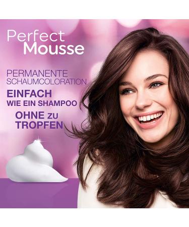 Schwarzkopf Perfect Mousse 365 Chocolate Brownie Foam Coloration - Permanent Hair Color Pack of 3 (3 x 93 ml) - International Shipping Available - Buy Online on GoSupps.com