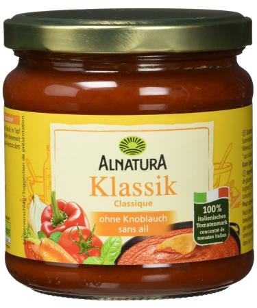 Alnatura Organic Tomato Sauce Classic full-fruity and mild vegan pack of 6 (6 x 350 ml) Classic without garlic 350 ml (pack of 6)