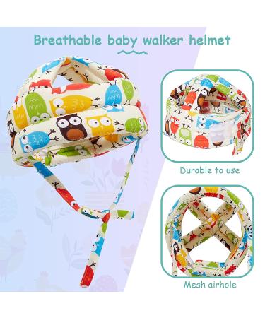 Baby Toddler Safety Helmet Set with Knee Pads and Socks - Soccer Owl Design - Buy Online on GoSupps.com