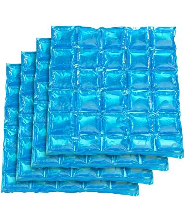PEARL cooling bag: set of 4 flexible cooling pads with cooling cells reusable 30 x 25 cm (cooling compress cooling pillow cooling cuff)