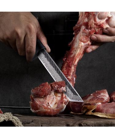 Tanto Blank Blade for Knifemaking | T10A Damascus San Mai Full Tang | DIY Custom Knife Blade for Outdoor & Camping (Includes Guard) - Buy Online on GoSupps.com