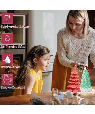 2PCS MUHMU 3D Christmas Tree Candle Molds - Silicone Resin Epoxy Mould for DIY Aromatherapy Wax Candles - Party Home Decor Accessories 2022 Xmas Trees - Buy Online on GoSupps.com