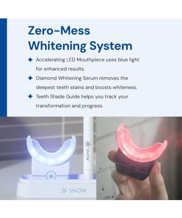 SNOW Diamond Wired LED Teeth Whitening Kit | Gentle Enamel Safe At-Home Dental Care | Achieve a Brighter Smile with Portable LED Light - Buy Online on GoSupps.com