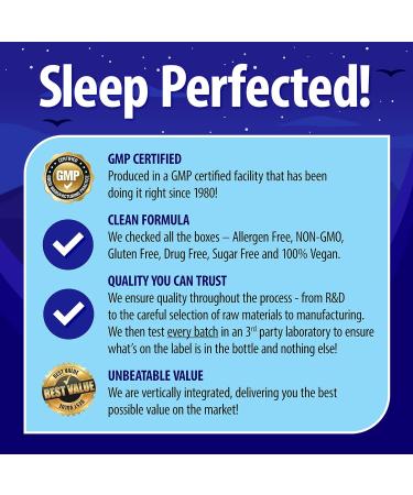 Nature's Perfect Night | Melatonin 10mg | 180 Quick Dissolve Tablets | Natural Mixed Berry Flavor |High Potency | Sugar Free | Vegan | Gluten Free | Value Size - Buy Online on GoSupps.com
