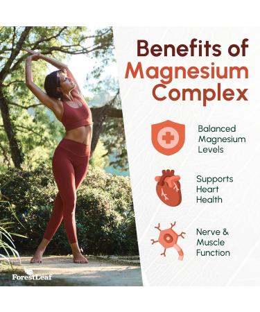 Magnesium Glycinate 500mg Complex - Magnesium Supplement Capsules for Sleep and Calmness - Non-GMO 3rd Party Tested - 150 Pills for Women & Men by ForestLeaf - Buy Online on GoSupps.com