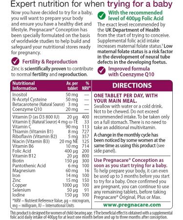 Pregnacare Before Conception 30 Tablets by Vitabiotics - Pre-Pregnancy Support - Buy Online on GoSupps.com