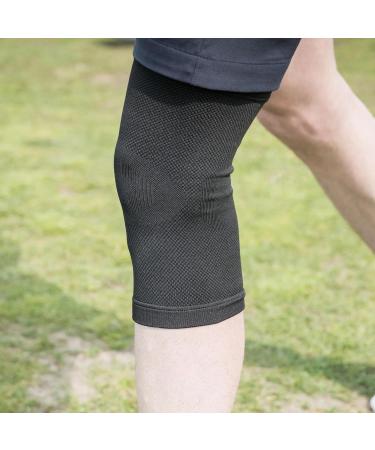 Back on Track Unisex Physio Knee Brace - 4-Way Stretch Welltex Support for Running Sports & Recovery - Medium Black - Buy Online on GoSupps.com