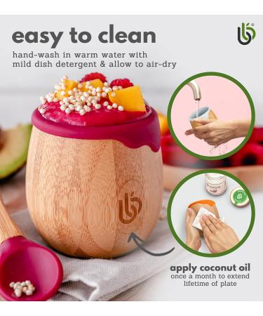 Organic Bamboo Toddler Sippy Cup - 150ml Silicone Drip Rim for Teeth Protection - Eco-Friendly Transition Cup (Lilac) - Buy Online on GoSupps.com