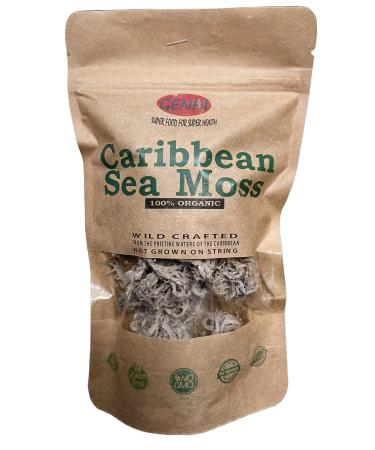 GENNI Wild Golden Dried Sea Moss 150g | From the pristine waters of the Caribbean Sea | Unbleached and Ungrown on String