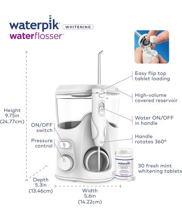 Buy Waterpik Whitening Water Flosser WF-06 - ADA Accepted 5 Tips | Fast International Shipping - Buy Online on GoSupps.com