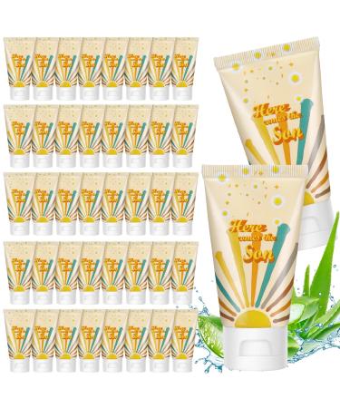 Sacubee 48 Pcs Here Comes the Son Baby Shower Favors Aloe Vera Gel for Guests Travel Size 30ml Moisturizer for Face Body Natural Hydrating Soothing Aloe Vera Bulk Thank You Gift Baby Shower Supplies