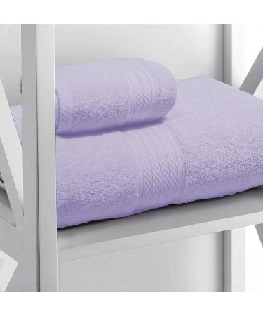 GLAMBURG 6 Piece 100% Combed Cotton Towel Set - Ultra Soft Luxury Hotel Quality - Purple - 600 GSM - Buy Online on GoSupps.com