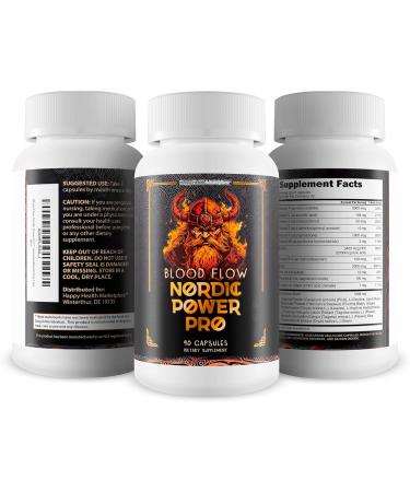 Blood Flow Nordic Power Pro - Our Best Blood Circulation Supplements for Men - Increase Blood Flow Care - Better Blood Flow Nordic Power Male Pills - Male Nordic Power Supplement for Max Blood Flow - Buy Online on GoSupps.com