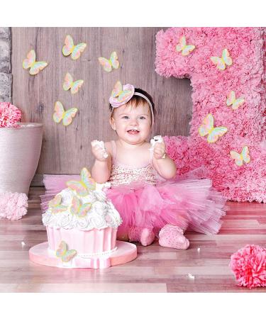 60 Pcs Butterfly Cupcake Toppers Birthday Party Decor 3D Blue Pink Gold Butterfly Cake Topper Picks Decor for Girls Women Birthday Party Baby Shower Wedding Cake Ornaments Party Decoration(blue pink) Colorfurpink - Buy Online on GoSupps.com