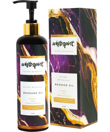 Water Soluble Massage Oil by WHITESPIRIT - 11.83 Fl Oz Berry & Pomegranate Aromatherapy Warming Soothing Touch with Collagen - Ideal for Relaxation & Easy Wash Out - Buy Online on GoSupps.com