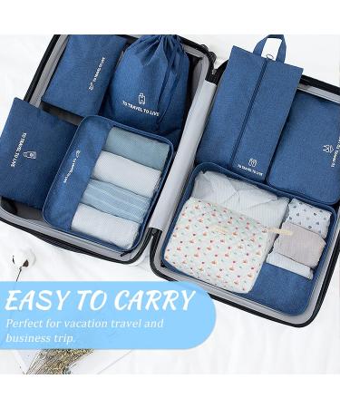Floral Cotton Travel Toiletry Bag | Portable Makeup Storage for Women - Flower Blue - Buy Online on GoSupps.com