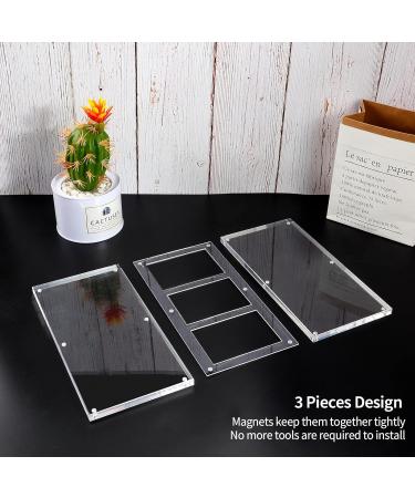 Auveach Acrylic TCG Triple Card Frame | One-Touch-Open Magnetic Display Stand (35PT, Clear, 20mm) - Buy Online on GoSupps.com